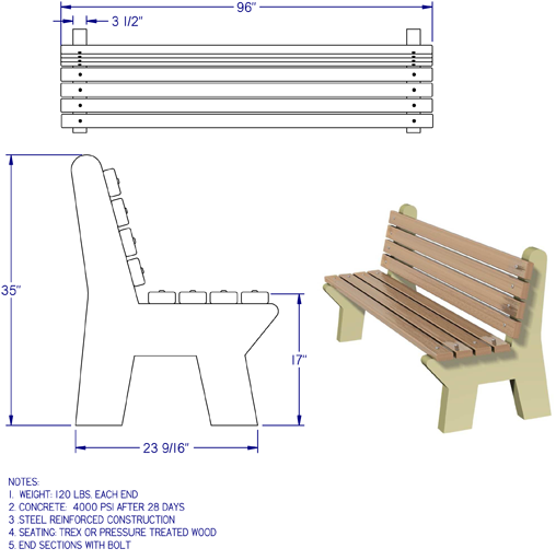 Park Bench H - Park (520x526), Png Download