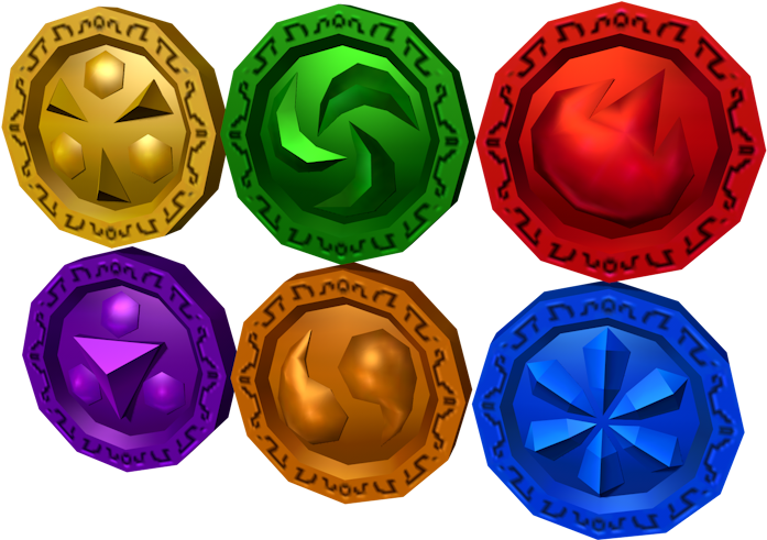 Legend Of Zelda Oot Medallions (700x498), Png Download
