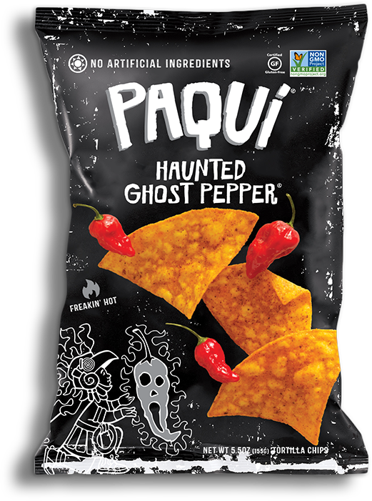 Callout Bag Lg - Paqui Haunted Ghost Pepper Chips (521x701), Png Download