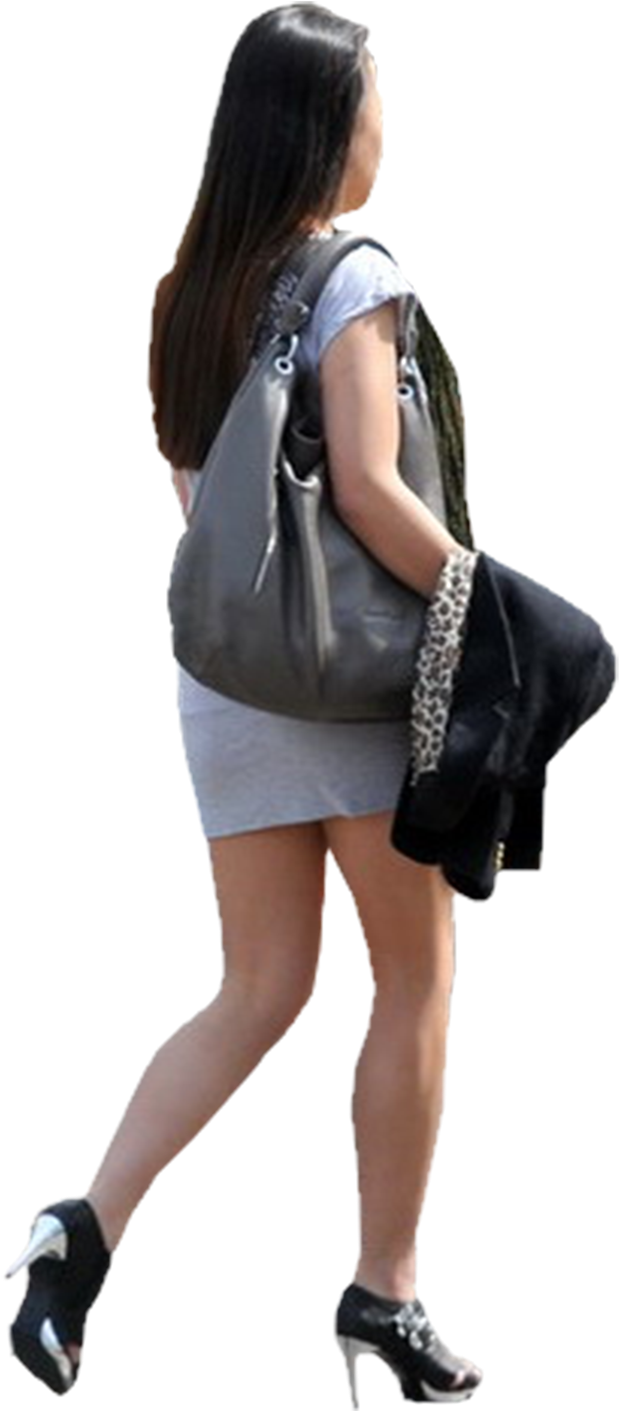 Girl Png Hd - People Walking Png (1500x1500), Png Download