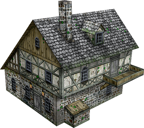 [paper Models] Latest Releases From Dave's Games [archive] - House (500x446), Png Download