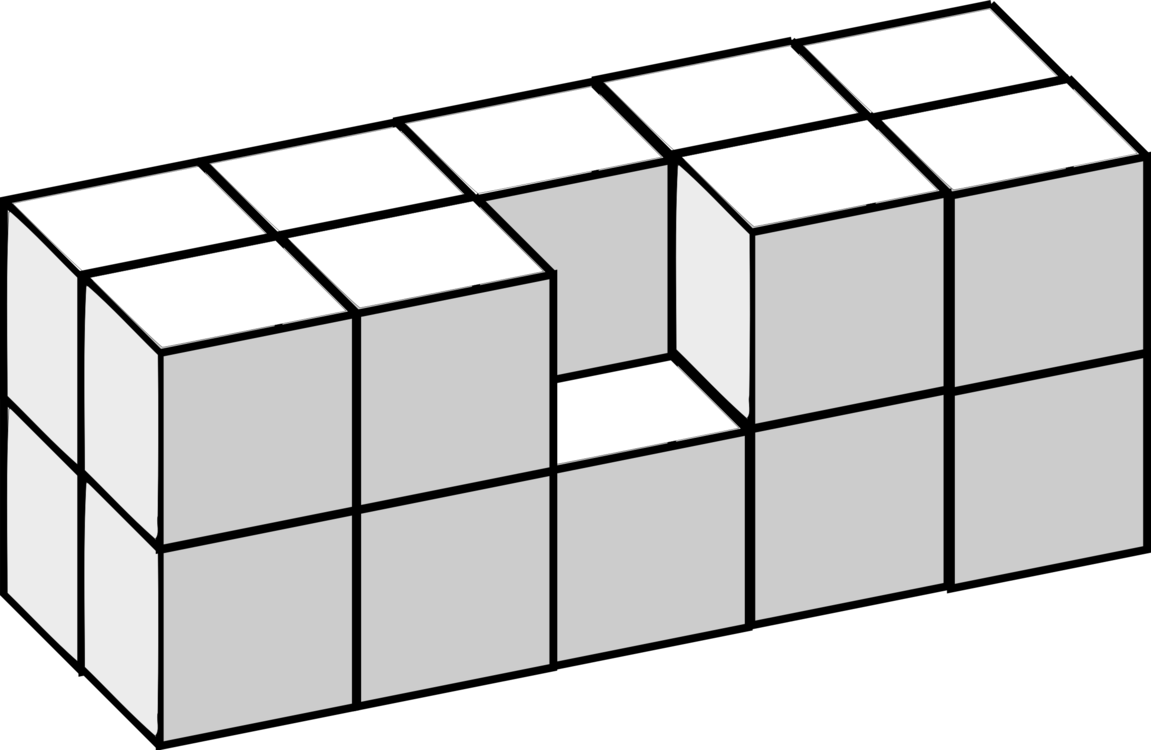 Cube Tetris Three-dimensional Space Jigsaw Puzzles - Clip Art Cube (1151x750), Png Download