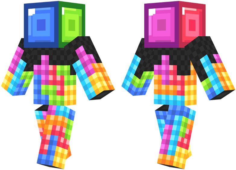 Tetris - Tetris Minecraft Pe Skin (804x576), Png Download