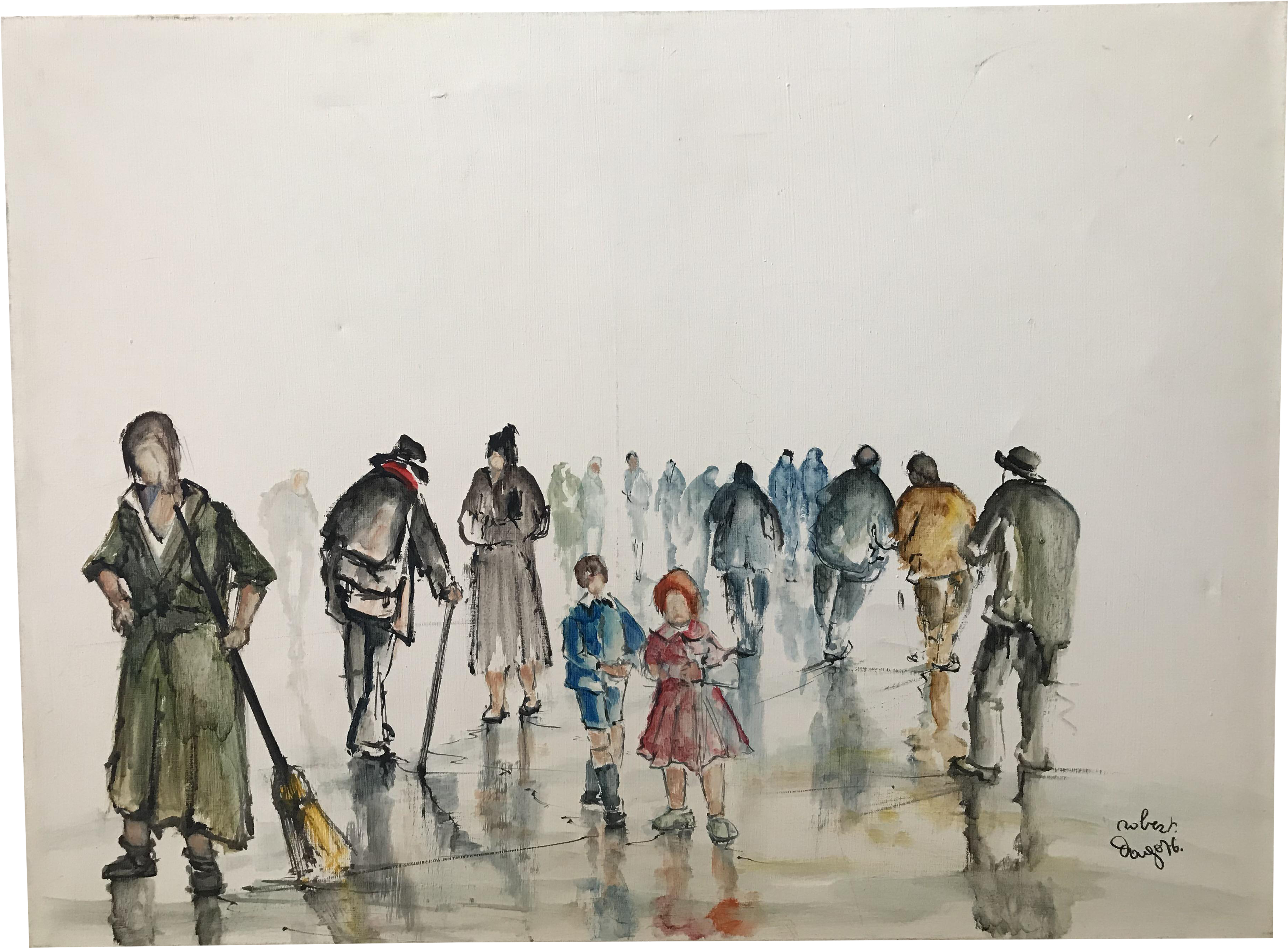 Vintage - Painting (4059x2989), Png Download