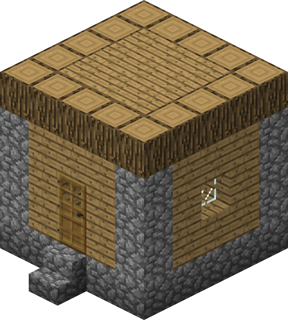 其他分辨率：216×240像素 - Maison Village Minecraft (944x1050), Png Download