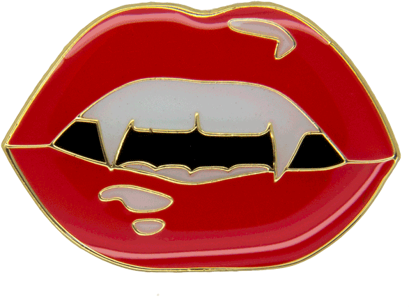 Dracula Lips Pin - Dracula (600x600), Png Download