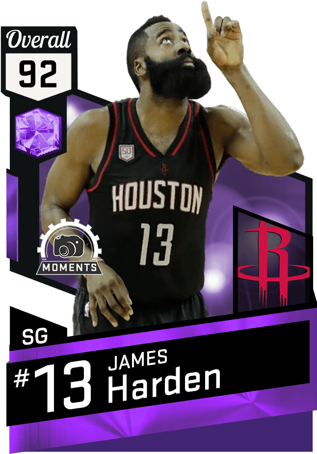 James Harden - Magic Johnson 2k17 Card (651x941), Png Download