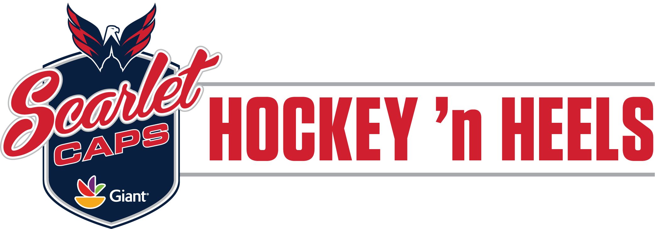 The Washington Capitals Scarlet Caps Presented By Giant - Washington Capitals (2085x731), Png Download