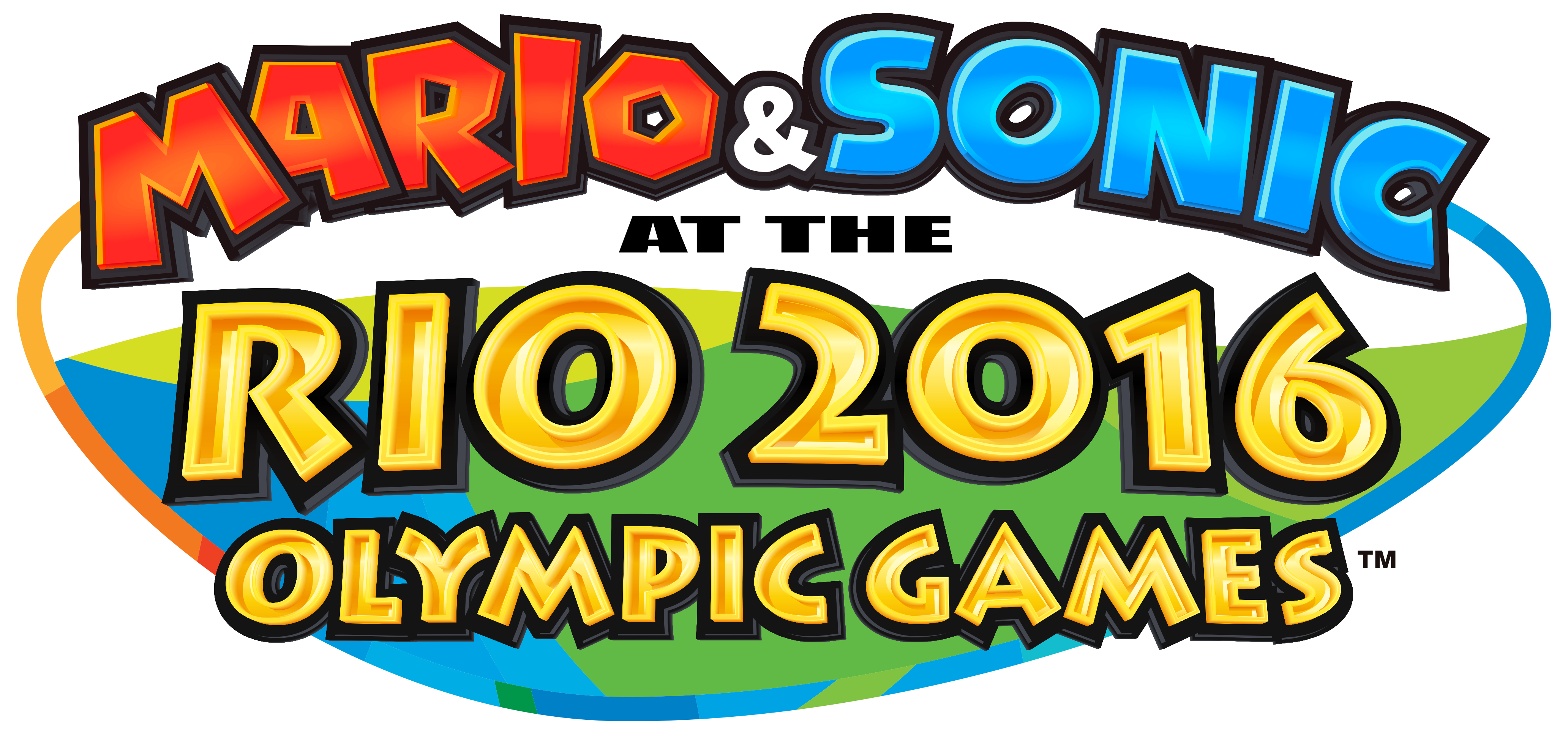 Mario And Sonic At The Rio 2016 Olympic Games Logo - Nintendo Mario & Sonic Olympic Games Rio2016 3ds (4129x1944), Png Download