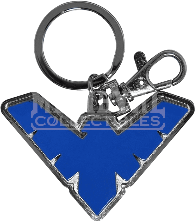 Blue Nightwing Emblem Keychain - Keychain (759x759), Png Download