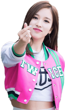 Twice Mina Making Love Sign - Twice Mina (400x400), Png Download