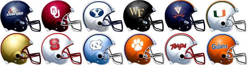 All12copy - College Football Helmets Png (799x209), Png Download