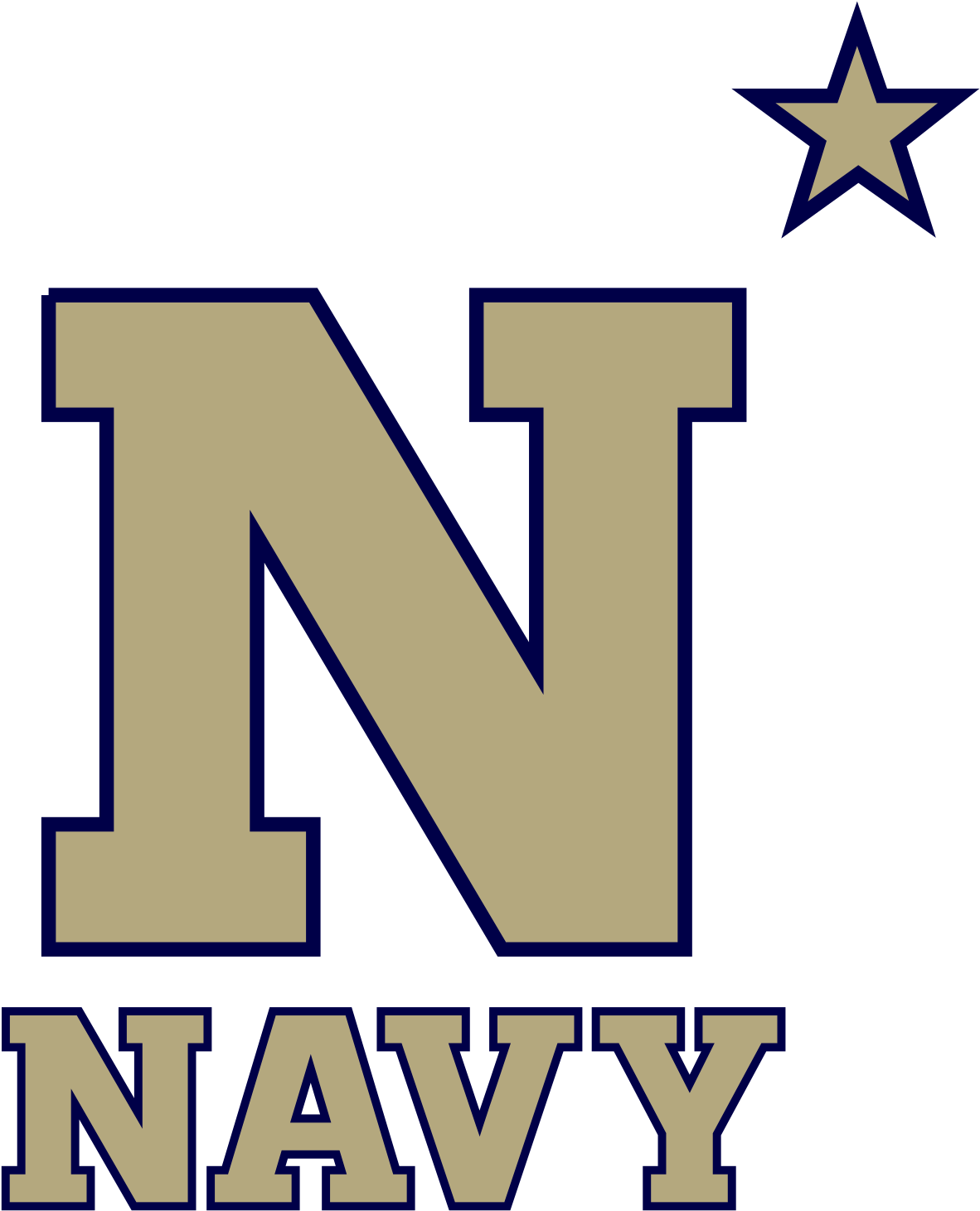 Navy Football Team Logo (1200x1479), Png Download