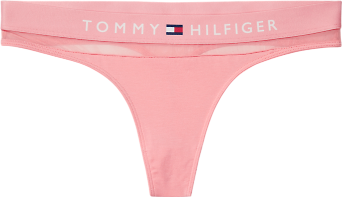 Tommy Hilfiger Thong Logo Mesh, Flamingo Pink - Thong (680x680), Png Download