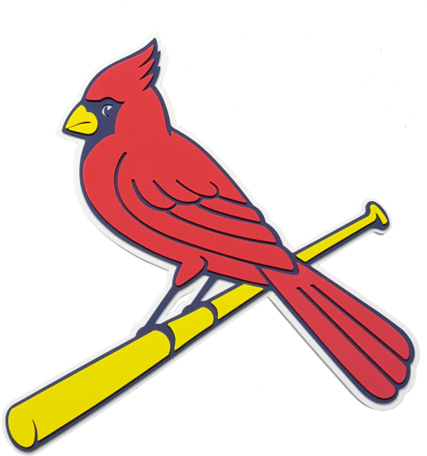 St Louis Cardinals Mlb 3d Foam Logo Wall Sign- Bird - St Louis Cardinals 4x4 Die Cut Decal (471x480), Png Download