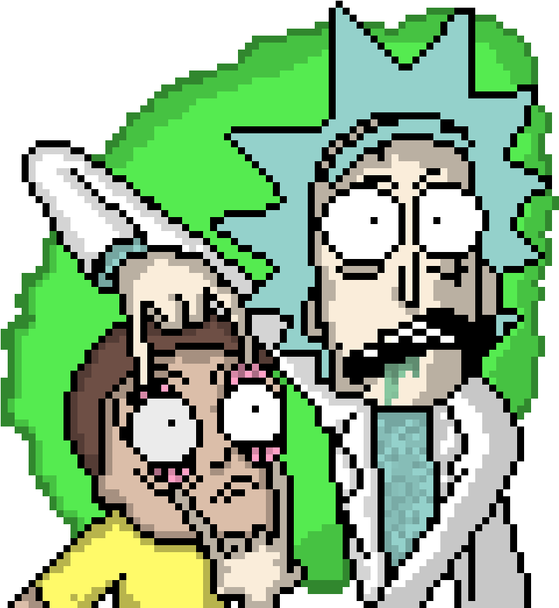 Morty Png Rick And Morty Vector Stock - Rick And Morty Pixel Art (1030x1050), Png Download