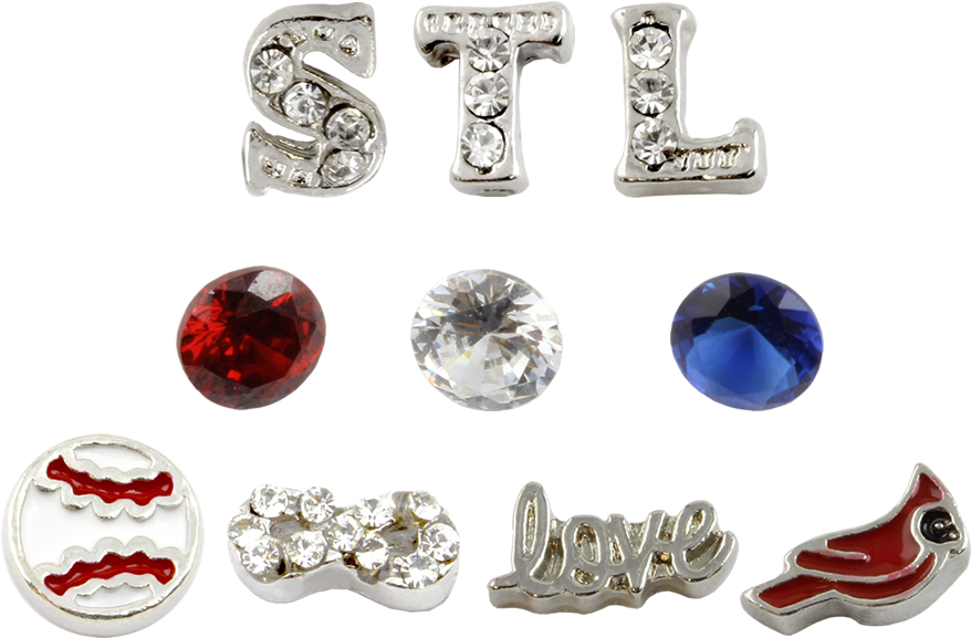 St Louis Cardinals Baseball Charm Set - Infinity Love Hd Charm Set (1024x1024), Png Download