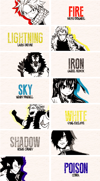 44 Images About Fairy Tail On We Heart It - Dragon Slayer Fairy Tail List (500x736), Png Download