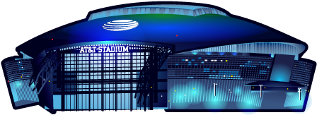 Home - At&t Stadium Clipart (505x364), Png Download