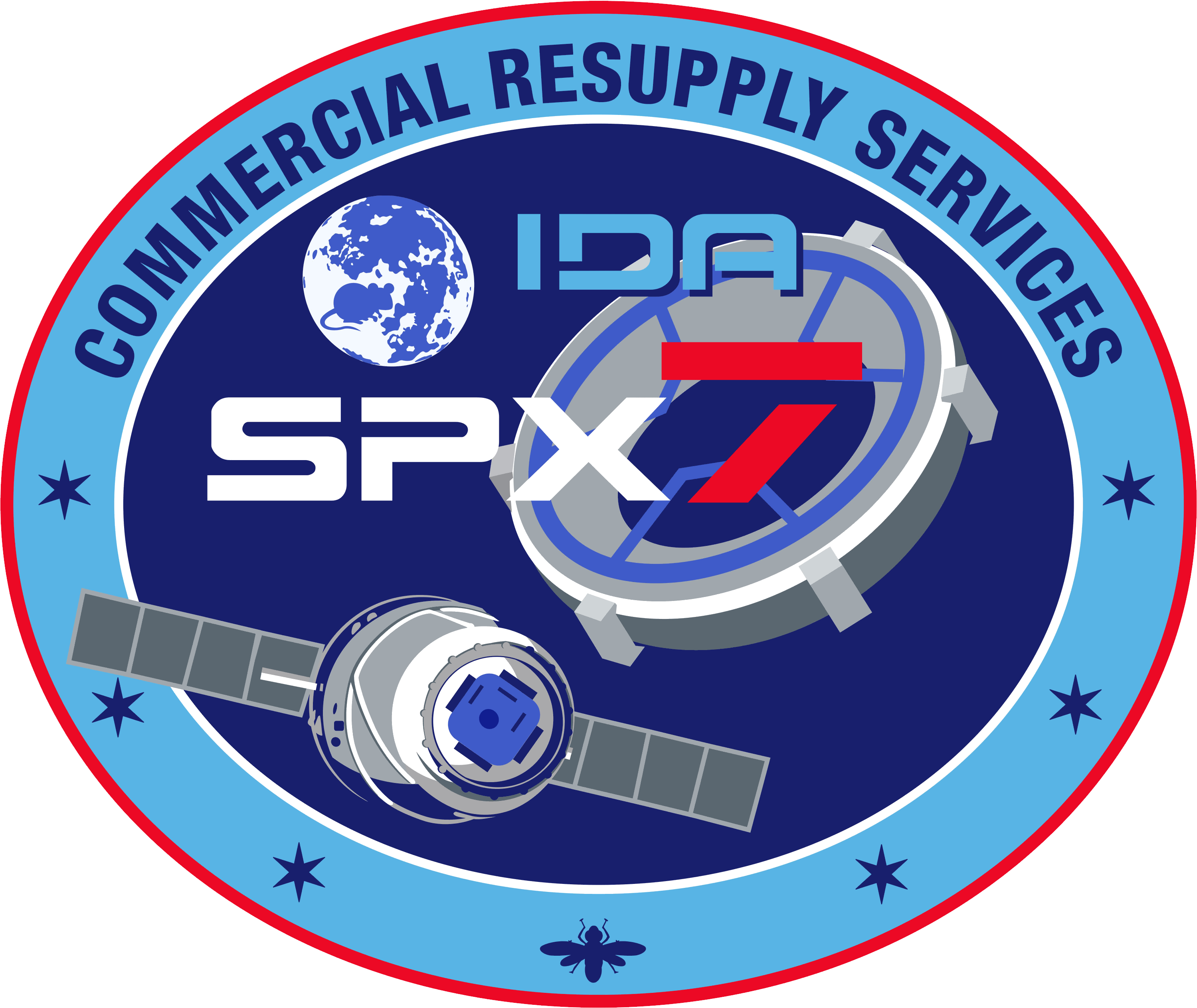 Spacex Crs-7 Patch - Spacex Crs-7 (3038x2565), Png Download
