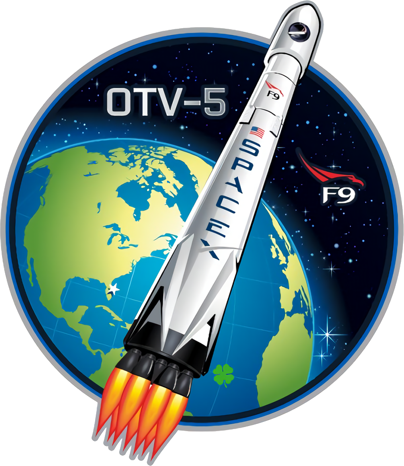 Spacex's Falcon 9 Rocket Will Launch The U - Spacex Otv 5 Patch (790x910), Png Download