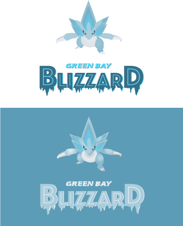 Image"green Bay Blizzard" Aka My Attempt At A Draft - Graphic Design (612x792), Png Download