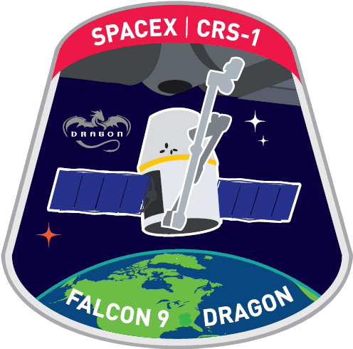Back In May, Spacex - Crs-1 Logo Throw Blanket (514x506), Png Download