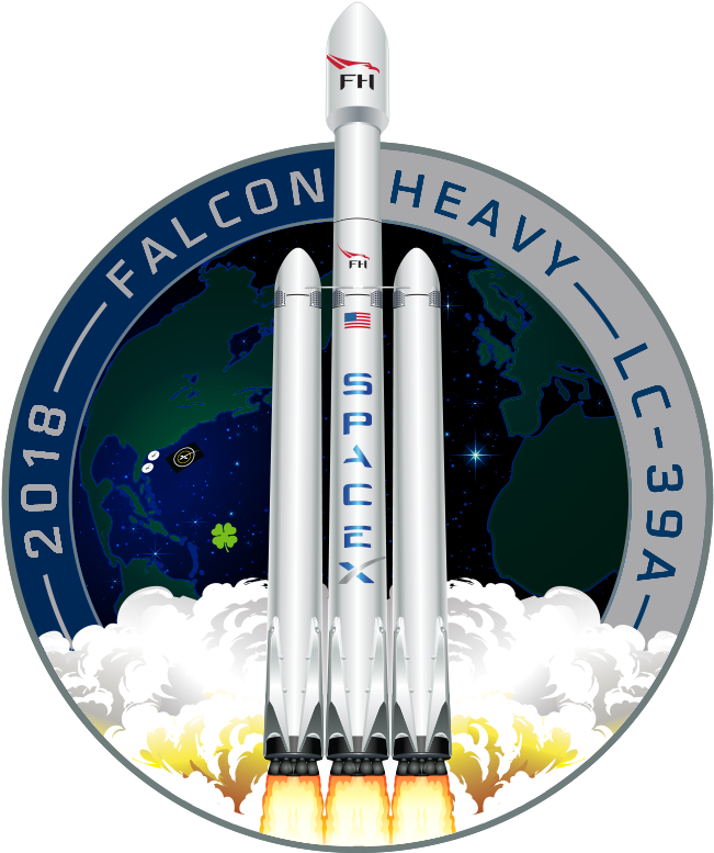 Spacex Falcon Heavy Launch Patch - Spacex Falcon Heavy Patch (654x802), Png Download