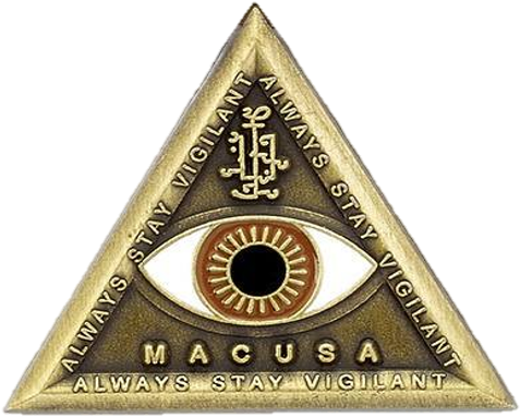 Us Divisions - Fantastic Beasts Triangle Eye Earrings (antique Brass (494x394), Png Download