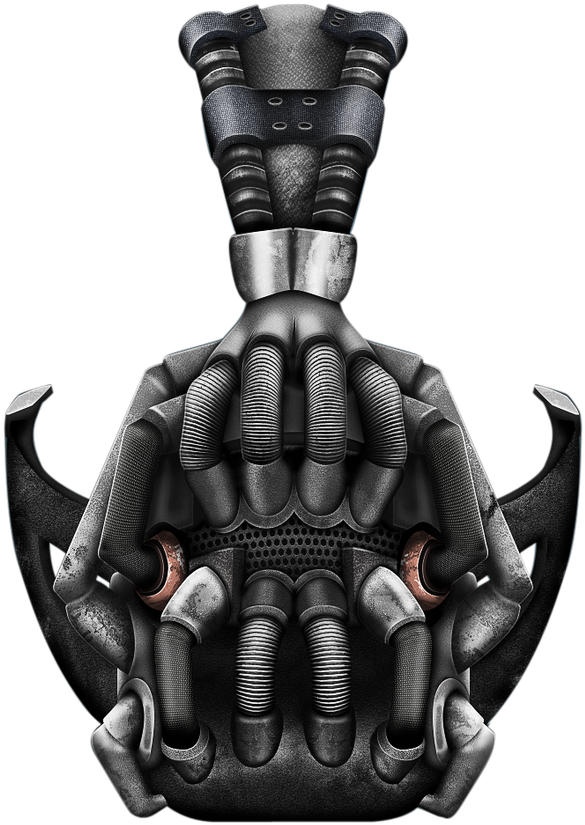 The Dark Knight Rises Bane's Mask Png By Billelbe On - Bane Mask Png (600x597), Png Download