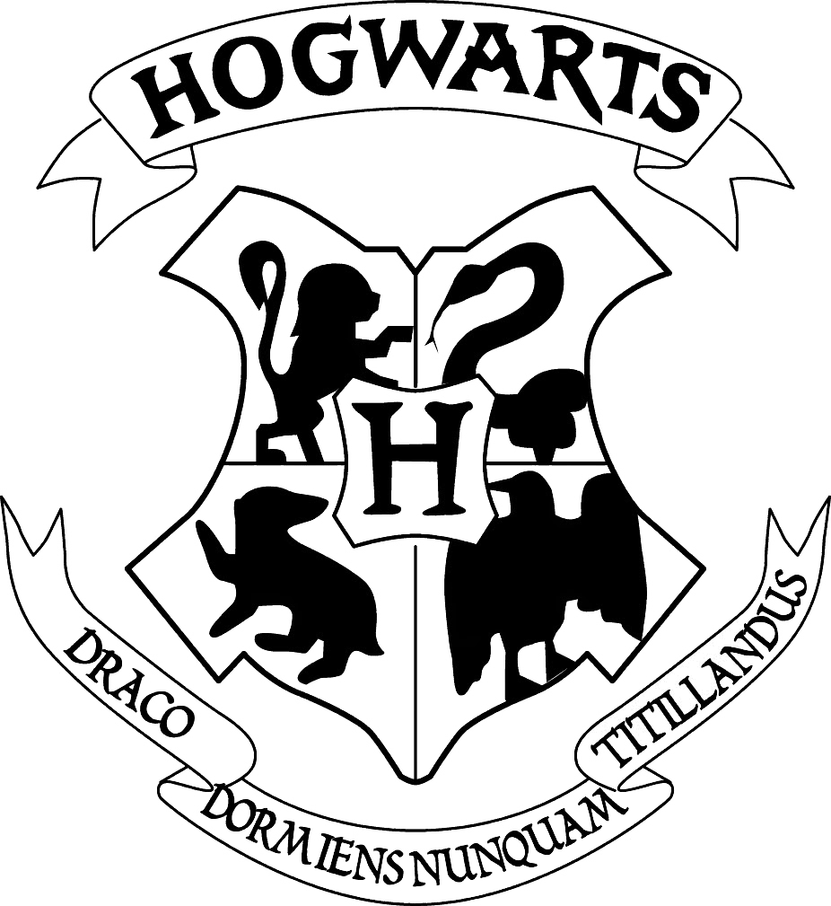 Recortad - Logo Harry Potter Hogwarts (926x1009), Png Download