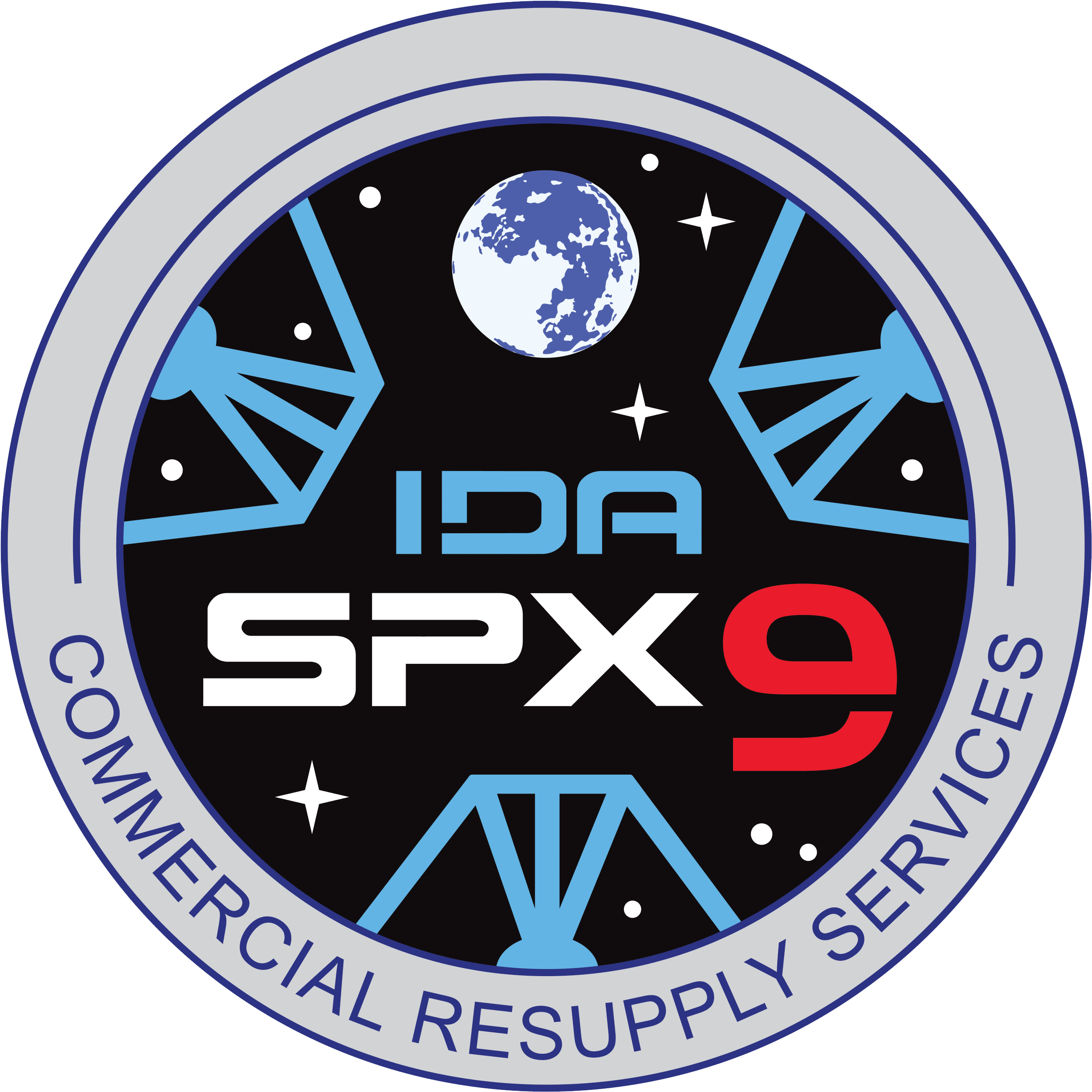 Spacex Dragon Splashes Down With Crucial Nasa Research - Spx 9 Logo Stainless Steel Travel Mug (1600x1600), Png Download