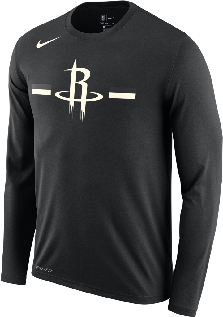 Men's Houston Rockets Nike L/s Stripe Logo Tee - Long Sleeve Titans Shirt (1024x1024), Png Download