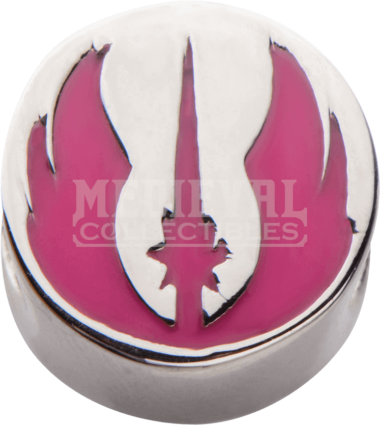 Star Wars Pink Jedi Symbol Bead Charm (850x850), Png Download