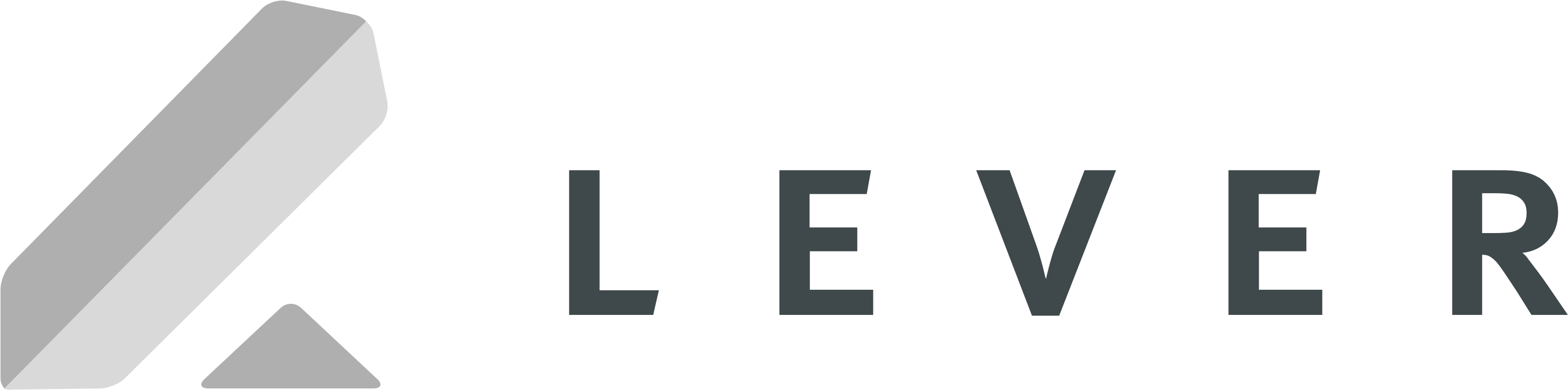 Linkedin Button Transparent Background - Lever (2997x750), Png Download