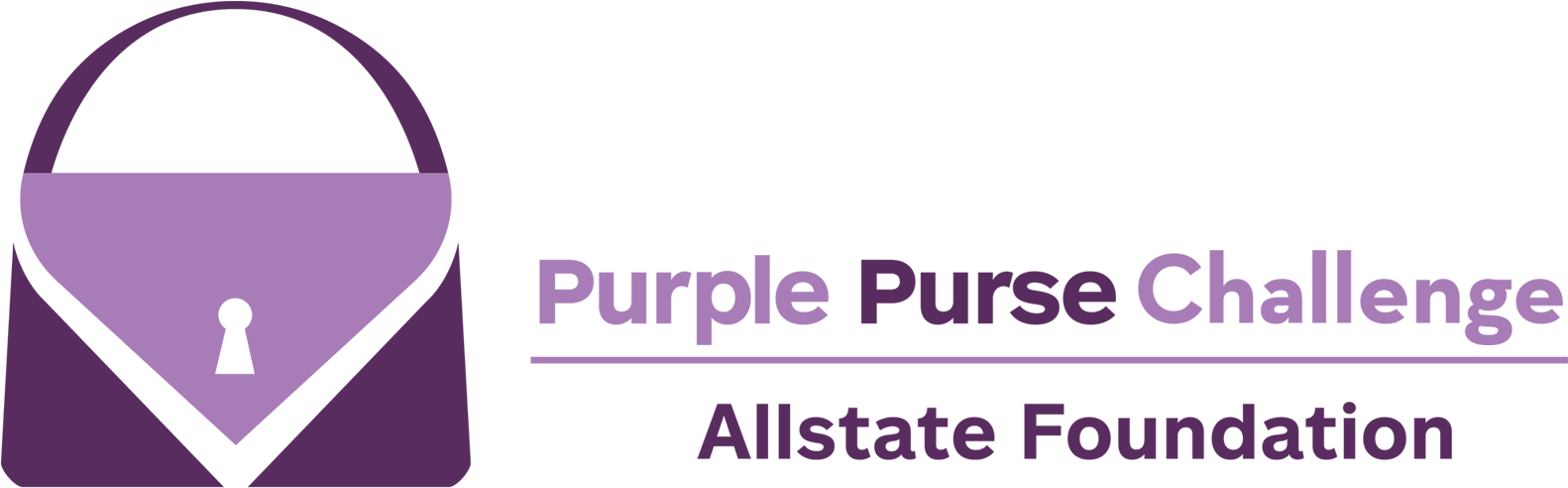 Crowdrise - Purple Purse Allstate Logo (2000x523), Png Download