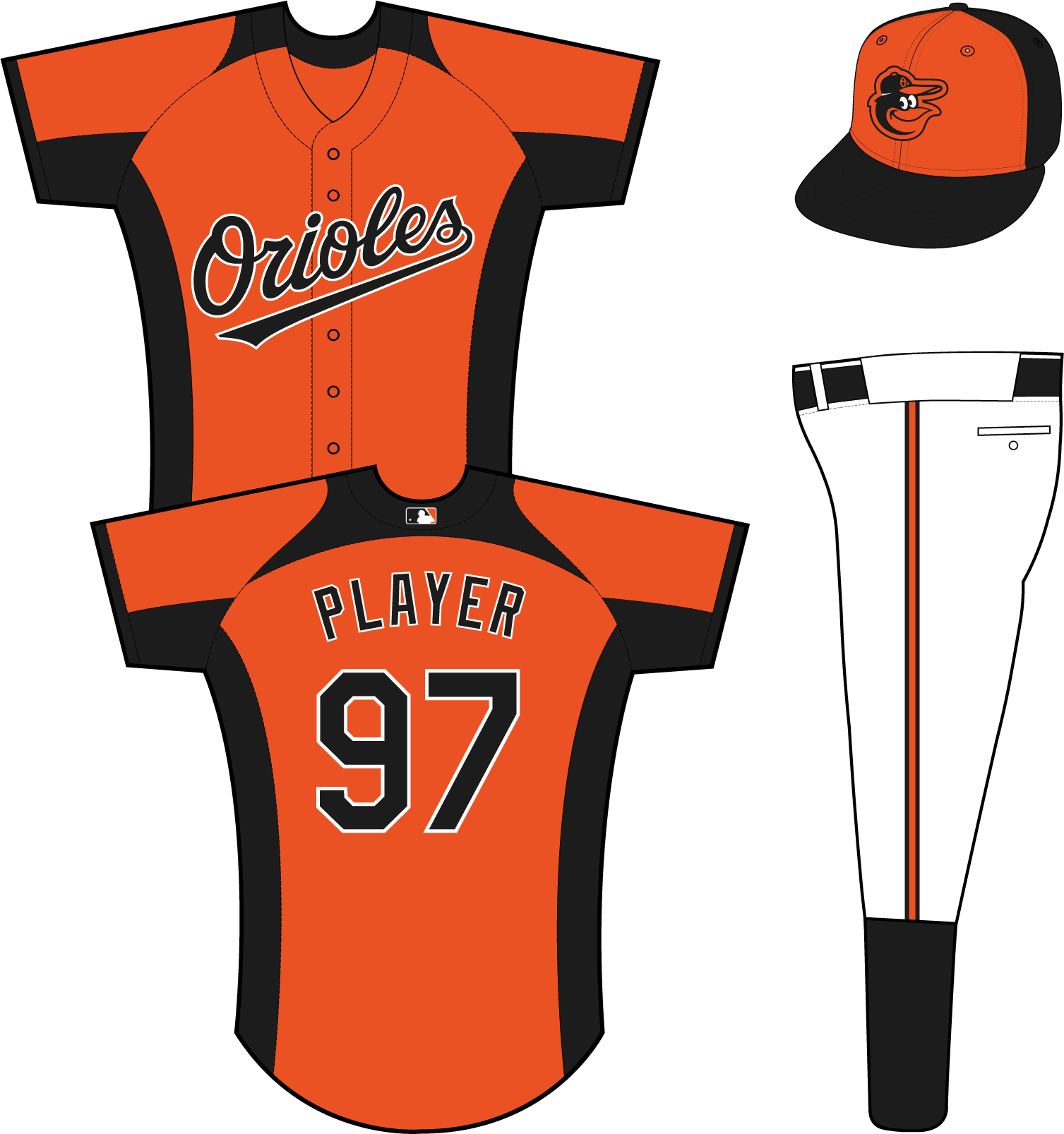 Milwaukee Brewers - Orioles Uniform (1507x1607), Png Download