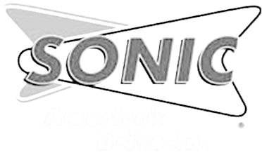 Sonic - Sonic Drive In Logo Black And White (664x322), Png Download