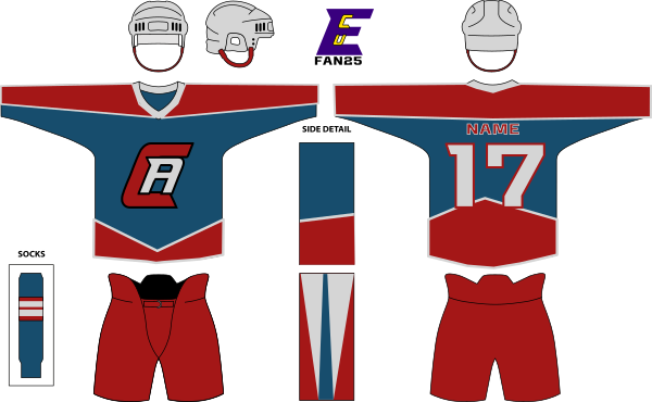 V-neck Zpsyqdgf7ox - Purple And Black Hockey Jerseys (600x370), Png Download