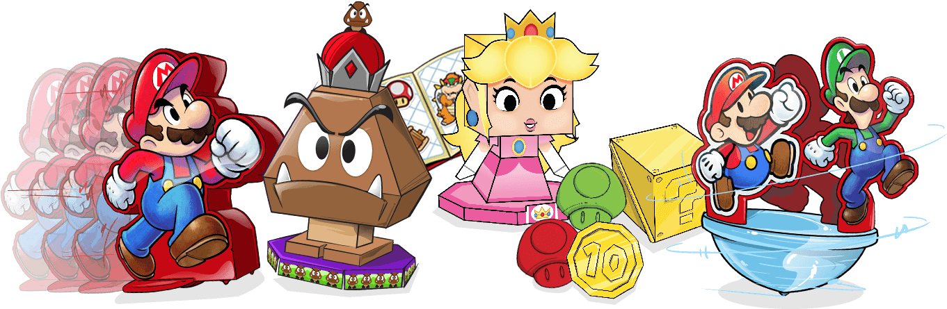 Snc Mario Bros Sdi - Mario & Luigi: Paper Jam (1600x484), Png Download