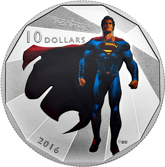 Fine Silver Coin Batman V Superman - 1/2 Oz 2016 Batman V Superman: Dawn Of Justice | Superman (570x570), Png Download