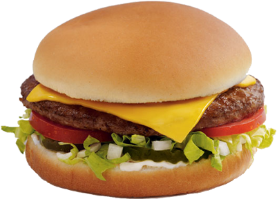 Sonic ® Cheeseburger - Chicken Cottage Cheese Burger (400x450), Png Download