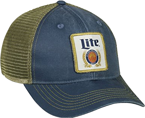•n011073• Drinks •miller Beer - Outdoor Cap Miller Lite Mesh Back Cap (600x600), Png Download