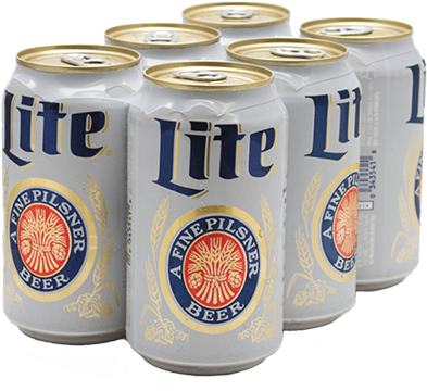 Miller Lite 12 Pack Cans (500x500), Png Download