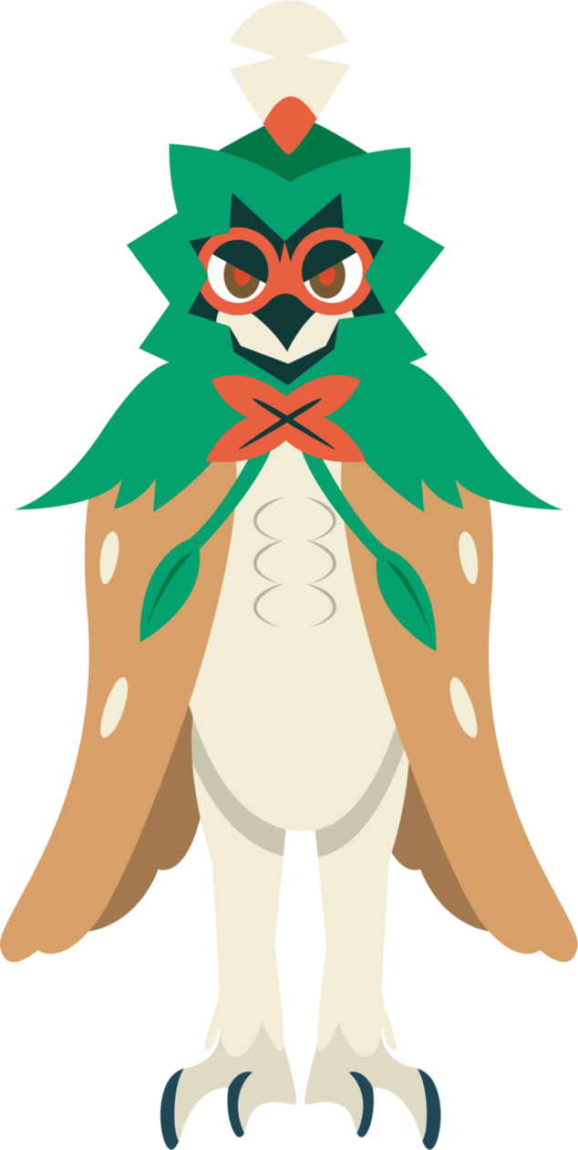 Decidueye By Alexalan - Decidueye Face (634x1260), Png Download