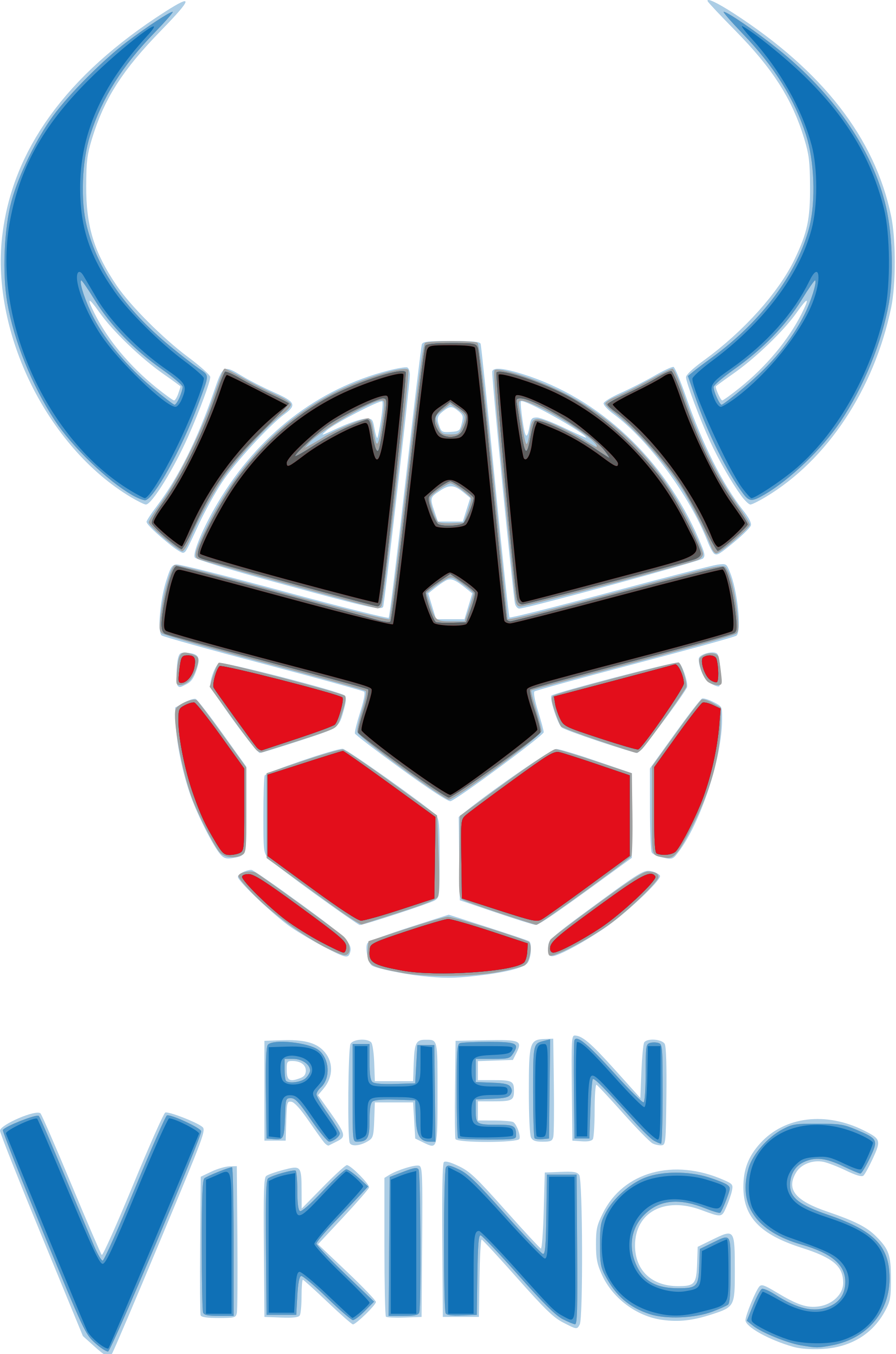Clip Art Black And White Stock Datei Hc Rhein Vikings - Rhein Vikings Logo (2000x3022), Png Download