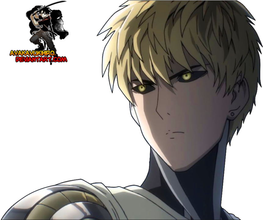 One Punch Man Cyborg Anime Onepunch Transprent - One-punch Man Square Magnet: Genos (1280x720), Png Download