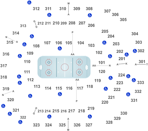 Los Angeles Kings Tickets - Bridgestone Arena Mapa (525x425), Png Download