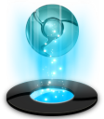 Google Chrome Icon Blue - Hologram Images Free Download Png (350x400), Png Download
