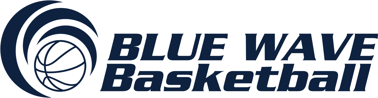 Blue Wave Basketball Is Pleased To Offer Private One - Blue Wave Basketball Logo (1500x437), Png Download